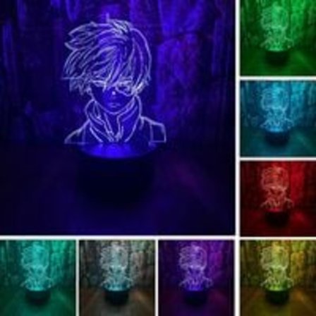 Natlampe Tegneserie Min Hero Academia Shoto Todoroki Anime Figur