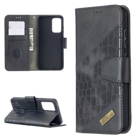 Samsung Galaxy A52 / A52s - Krokodil Textur Fodral - Svart Black Svart