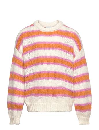 Vmrhapsody Stripe O-Neck Pullover Girl Pullover Oransje Vero Moda Girl*Betinget Tilbud