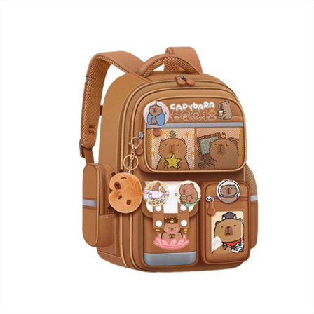 Ryggsäck med Capybara-tema, skolväska för grundskolan med gott om utrymme, praktiska bokväskor i Oxford-tyg för studenter 02 07style 2