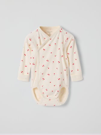 Polarn O. Pyret Förlängningsbar omlottbody körsbär - 68 - barnkläder - beige