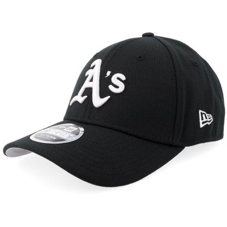 New Era - MLB Svart flexfit Keps - Oakland Athletics 39THIRTY M-crown Poly Black/White Flexfit @ Hatstore