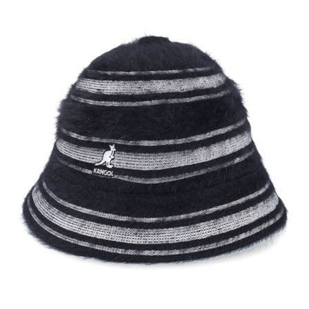 Kangol - Furgora Pop Stripe Casual Black/White Bucket Bucket Black Hat - @ Hatstore