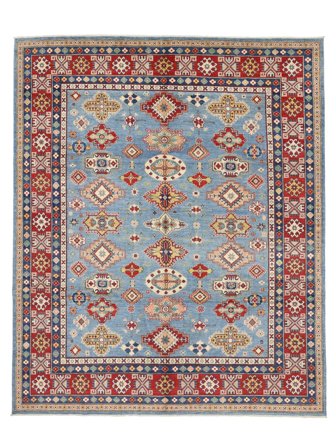 Kazak Fine Rug 254X301 Dark Red/Brown Large Wool, Afghanistan