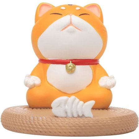 Kreativ tecknad kattunge och hund skrivbordsmobiltelefonhållare Lat person följer drama planka stödhylla harts artefakt dekoration