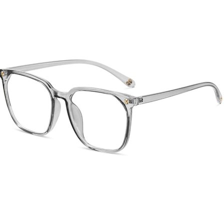 Blålysblokkerende briller Store firkantede rammer Briller Dataspillbriller Reduser øyeanstrengelse Grå