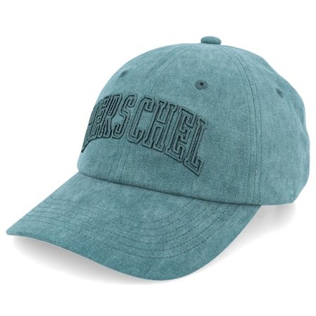 Herschel - Grön unconstructed Keps - Sylas Faculty Cap Dark Sea Stonewash Dad Cap @ Hatstore
