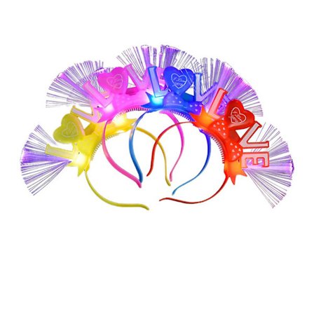 4 st LED-glitterpannband för alla hjärtans dag (22,5 x 16,5 x 1,5 cm, som bilderna visar)