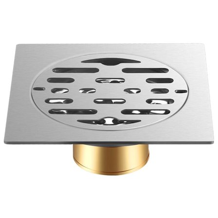 Suorakulmainen ruostumattomasta teräksestä valmistettu lattiakaivo, kylpyhuoneen viemäriluukku, suihkulattiakaivo