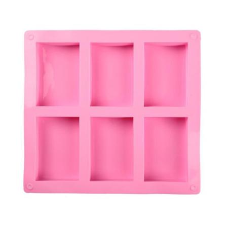 6 Cavity Silikon Rektangel Mould Hemlagad Diy New Form Cak