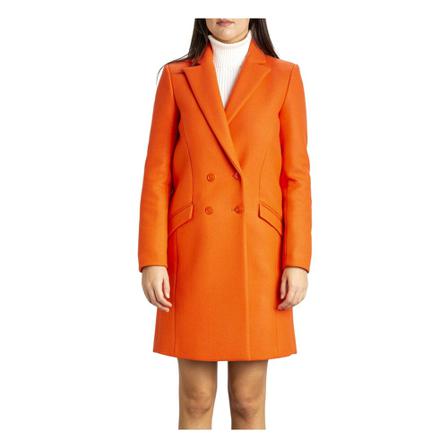 Patrizia Pepe Coats Orange, Dame Uldfrakker