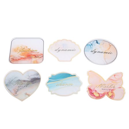 6-delars akrylnagelkonstpalett för blandning av gellackfärger och visning av nageltippar