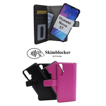 Skimblocker Magnet Wallet Huawei Nova 5t Svart