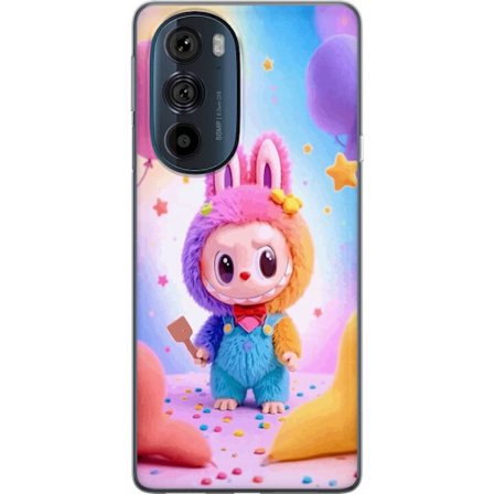 Yhteensopiva Puhelinkuori Motorola Edge 30 Pro Vinyylihirviöfiguuri kani avaimenperällä