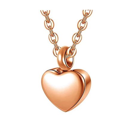 2 stk. Hjerteformet urne halskæde i rustfrit stål, mindeaske vedhæng souvenir smykke