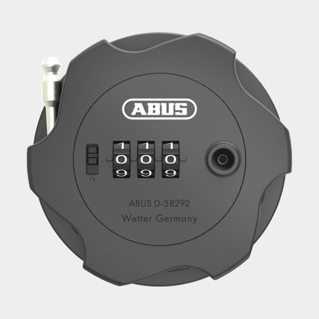 Wirelås med kode / kombinationslås ABUS Combiflex Adventure, 75 cm, Ø4 mm, sort