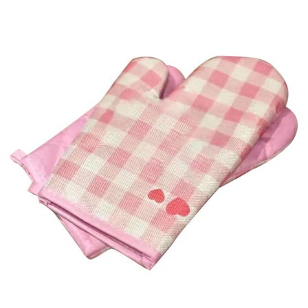 Tegneserie Mønster Varmebestandige Grytekluter Isolasjon Hansker for Kjøkken Baking og Grilling 1 Par