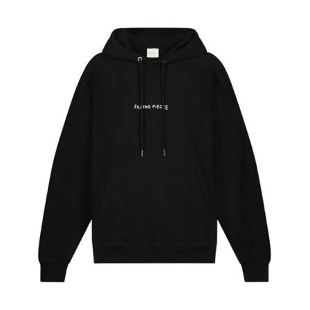 Filling Pieces Sweatshirt with logo and hood Sort, Herre Hættetrøjer