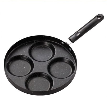 Fyrkops æggepande, Maifan sten non-stick pande, multifunktionel omeletpande, kompatibel med alle varmekilder