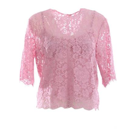 Dolce & Gabbana, Tops Różowy, Kobieta, Rozmiar: S