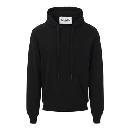 Iceberg Heritage Logo Hooded Sweatshirt Sort, Herre Hættetrøjer