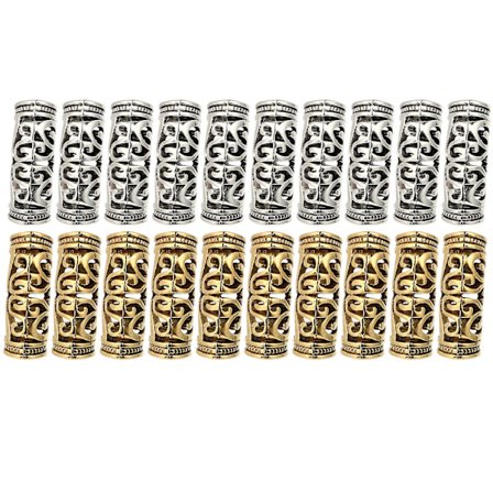 20 stk hårpynt fletter hår dreadlocks perler flettedekor