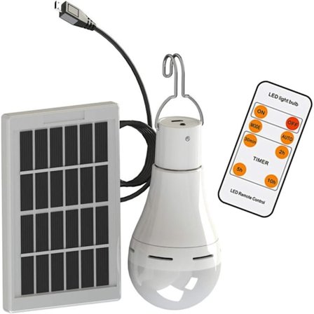 Solcellsladdad LED-lampa - Bärbar USB-laddningslykta Spotli