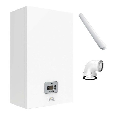 Caldaia Ferroli Theta 24 C a condensazione 20 kW camera stagna metano-gpl con kit scarico fumi coassiale