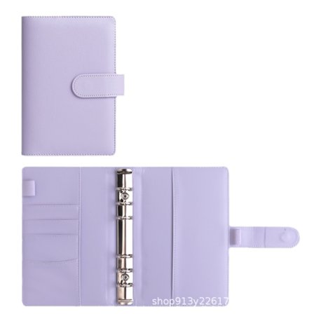 A6 Ringpärm Budgetpärm med dragkedja, Plånbok Konstläder Kontantorganisatör Planerare för Budgetbesparing Utgiftsstil Budget-CJY