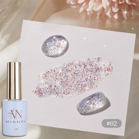 MIANEL 1-12st 12ML Sommar Bubble Ice Tea Serie Glitter Gel Nagellack Flash Nagellack Sommarnaglar Vita Naglar Blå Naglar