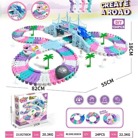 /HH/Unicorn spindel elektrisk crawler bil leksak pussel kreativ montering barnens elektriska crawler bil Unicorn 194PCS