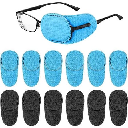Pakke med 12 øyelapper for briller - Gjenbrukbare brilleetuier - Ikke