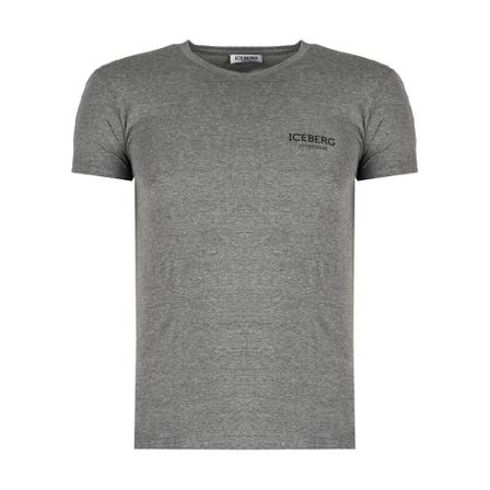 Iceberg, T-shirt Grijs, Heren, Maat:L,Katoen