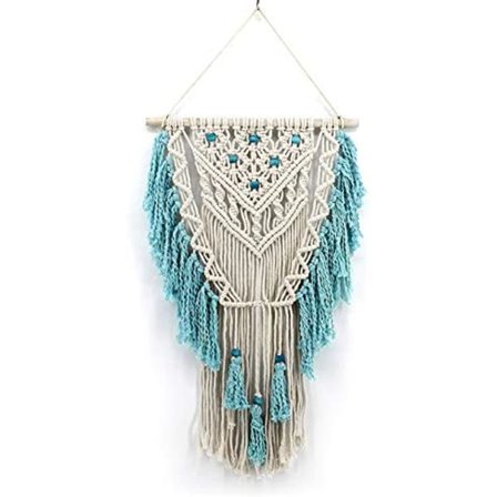 Håndvevd makramé gardin for romdekorasjon 45 x 75 cm