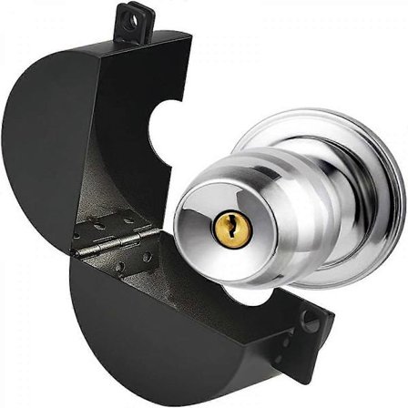 1 stk. Dørhåndtaklås, dørknott-låseanordning, deaktiverer dørknotten/kranen/ventilen, barnesikker deksel til dørknott med hengelås VLV