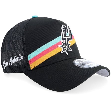 New Era - NBA Black trucker Czapka Z Daszkiem - San Antonio Spurs NBA City Edition 9FORTY Black A-frame Trucker @ Hatstore
