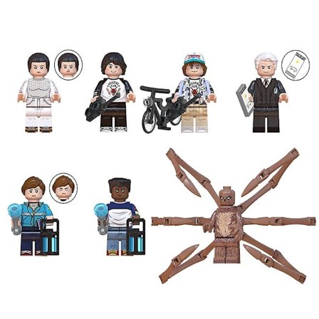 7 kpl Stranger Things -toimintahahmot Rakennuspalikat Lelut 1,77 tuuman Stranger Things -minihahmot Rakennuslelut