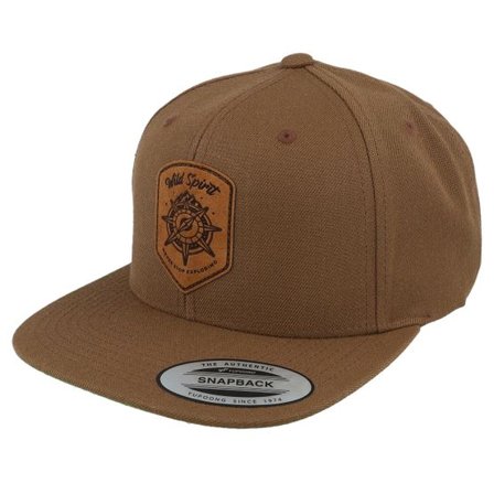 Wild Spirit - Brun snapback Keps - Compass Shield Brown Patch Tan Snapback @ Hatstore
