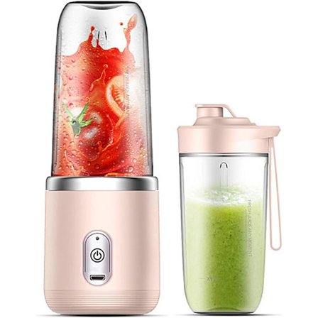 Mehunkeitin 40W tehosekoitin kuppi ladattava USB Kaksoiskuppi Pinkki