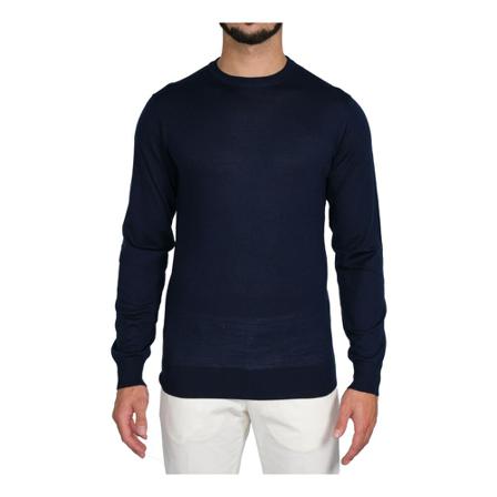 L.b.m. 1911 Round-neck Strik Blå, Herre Strik