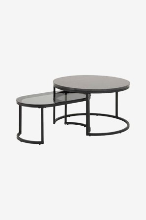 NORDFORM - Settbord Alde, sett med 2 - Svart - Sofabord - Fra Homeroom