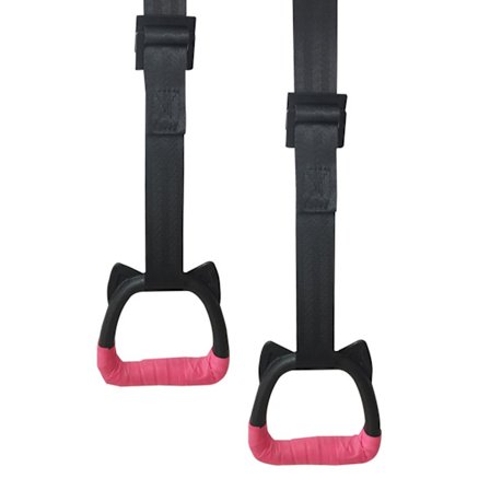Turnringer for barn, gymringer med justerbare stropper, spenner, innendørs fitness, hjemmelekeplass, gym, pull-up treningsutstyr