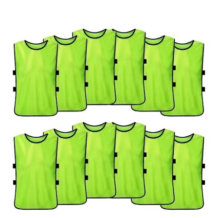 12STK Fotball for voksne Hurtigtørkende Fotballvest Treningsvest - Fluorescerende
