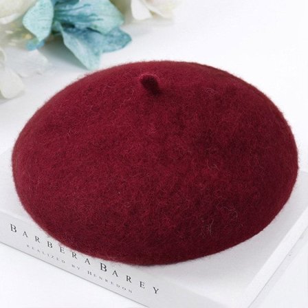 Ull Basker Hat Basker Hat VINRÖTT vinrød