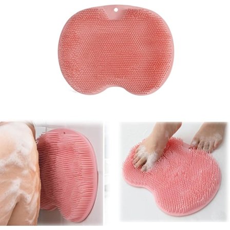 Halkfri Dusch Fot Skrubber Massager (Rosa)