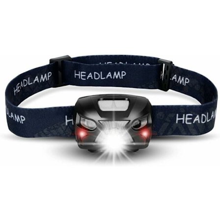 LED Pandelamper, Genopladelig USB Pandelamper med Bevægelsessensor, 6 Lystilstande, IPX4 Vandafvisende, Zoombar og Vandafvisende til Fiskeri, Camping,