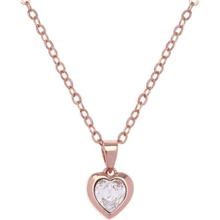 Ted Baker Hannela Crystal Heart Halsband - Rose Gold eller Silver T Roséguldton