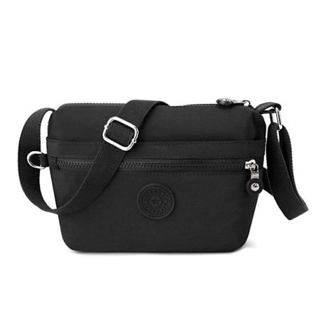 Enkel axel enkel crossbody liten väska dam lätt mångsidig flerskikts mini svart