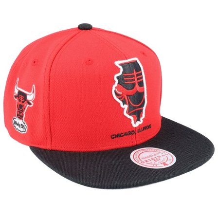 Mitchell & Ness - NBA Röd snapback Keps - Chicago Bulls Team Insider Red/Black Snapback @ Hatstore