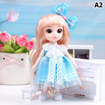 17 cm dukke med tøj Sko DIY Movable s Princess Figur Gave Multicolor A2